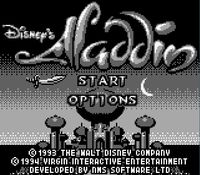 une photo d'Ã©cran de Aladdin sur Nintendo Game Boy